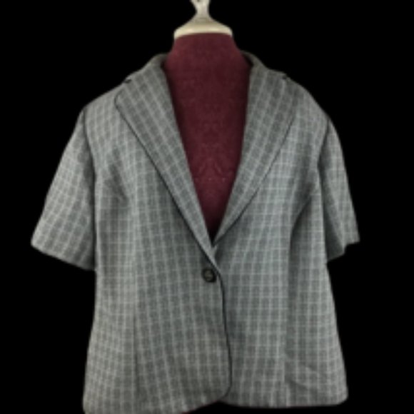 Danny & Nicole Single Breasted & Button Black & White Jacket Size 18W GUC - Picture 1 of 6